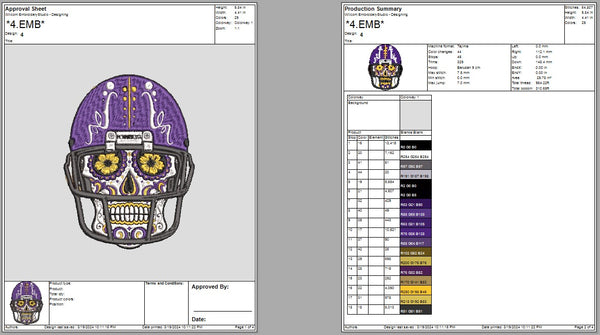 Minnesota Vikings Skall Helmet Embroidery, NFL football embroidery, Machine Embroidery Design, 4 File sizes- Instant Download & PDF File