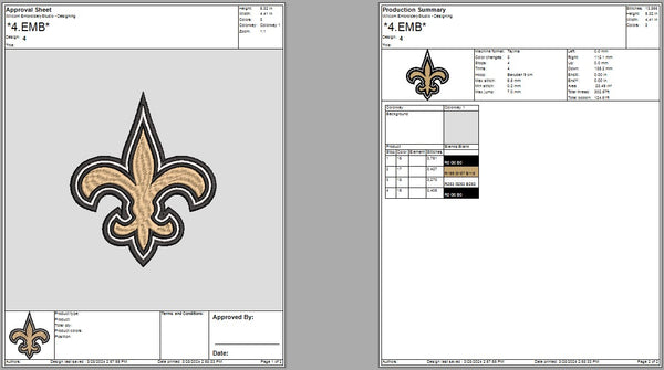 New Orleans Saints Logo Embroidery, NFL football embroidery, Machine Embroidery Design, 4 File sizes- Instant Download & PDF File