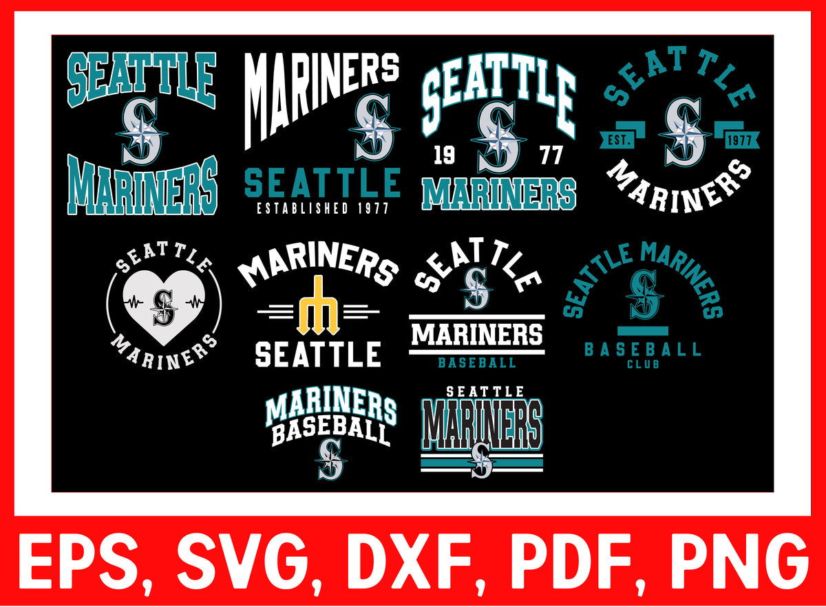 Bundle 2 Seattle Mariners Baseball Baseball team Sport Lover T-Shirt D ...