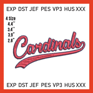 St. Louis Cardinals Logo Mlb Embroidery, Machine Embroidery, Baseball Embroidery, 4 File sizes- Instant Download