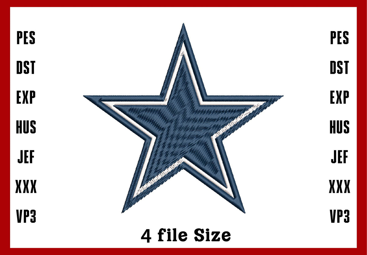 Star Dallas Cowboys Embroidery Design, Dallas Cowboys NFL football emb ...