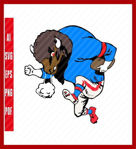 The Buffalo Bills Mascot T-shirt, Bills Svg, Buffalo Bills Logo, Bills Clipart, Football T-Shirt, Bills svg, Svg File for cricut, Nfl Svg