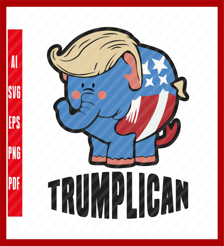 Trumplican Vote Pro Trump 2024 Election Premium T-Shirt, Political T-Shirt Design Eps, Ai, Png, Svg and Pdf Printable Files