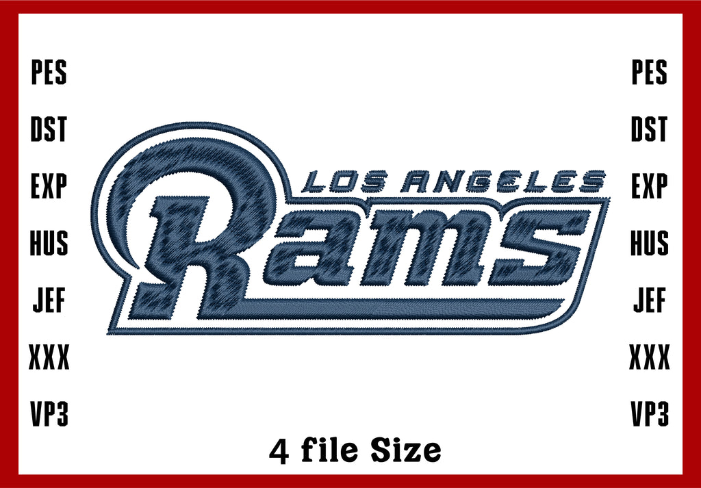 Los Angeles Rams Logo Embroidery, NFL football embroidery, Machine Emb ...