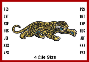 Jacksonville Jaguars Logo Embroidery, NFL football embroidery, Machine Embroidery Design, 4 File sizes- Instant Download & PDF File