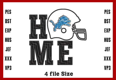 Detroit Lions Logo Embroidery, NFL football embroidery, Machine Embroidery Design, 4 File sizes- Instant Download & PDF File