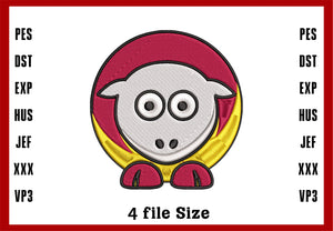 Kansas City Chiefs Mascot Embroidery, Kansas City Chiefs Embroidery, NFL football embroidery, Machine Embroidery Design, 4 File sizes- Instant Download & PDF File