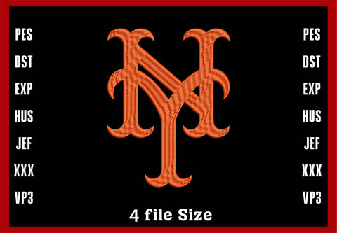 New York Giants Embroidery, NFL football embroidery, Machine Embroidery Design, 4 File sizes- Instant Download & PDF File