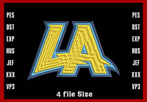 Los Angeles Chargers Logo Embroidery, NFL football embroidery, Machine Embroidery Design, 4 File sizes- Instant Download & PDF File