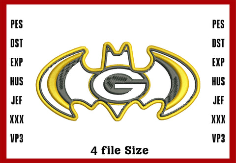 Green Bay Packers Logo Embroidery, NFL football embroidery, Machine Embroidery Design, 4 File sizes- Instant Download & PDF File