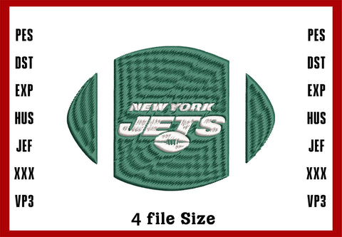 New York Jets Logo Embroidery, NFL football embroidery, Machine Embroidery Design, 4 File sizes- Instant Download & PDF File