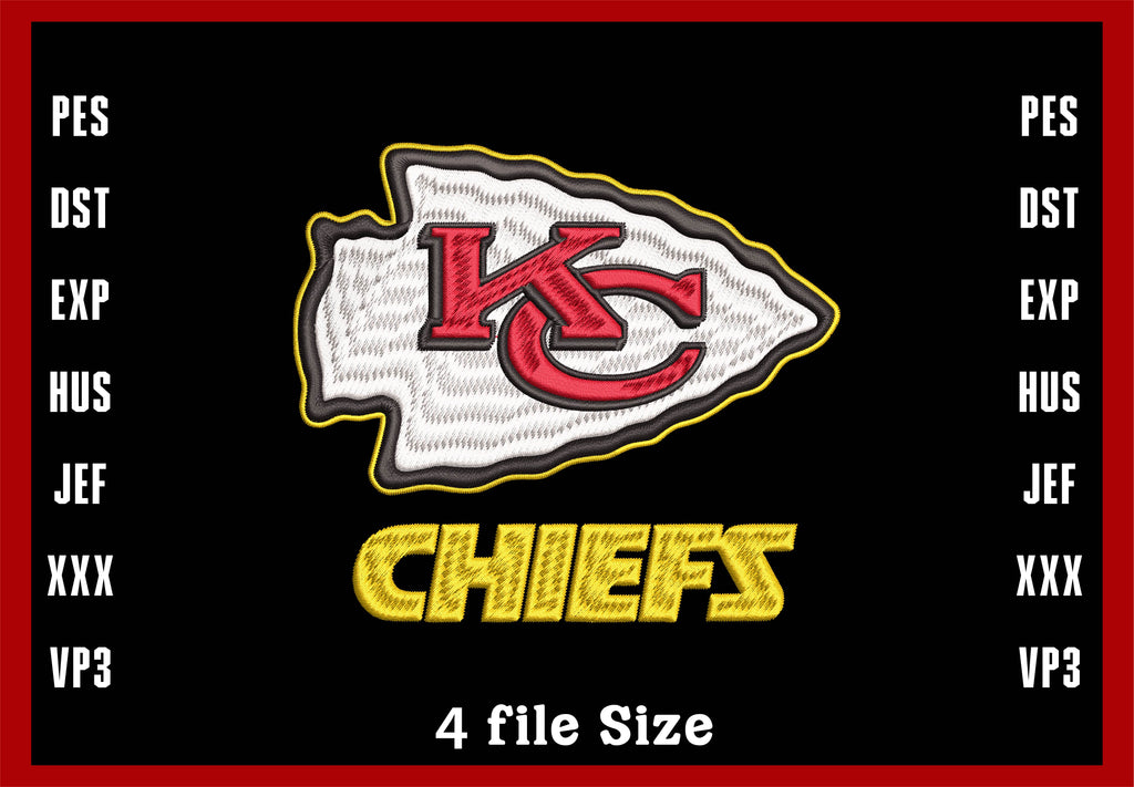 Kc Chiefs Pattern Kansas City Chiefs Logo Embroidery, Kansas City Chiefs Embroidery, NFL ...
