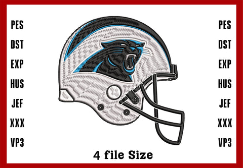 Carolina Panthers Helmet Embroidery, Carolina Panthers Logo Embroidery, NFL football, Machine Embroidery Design, 4 File sizes- Instant Download & PDF File