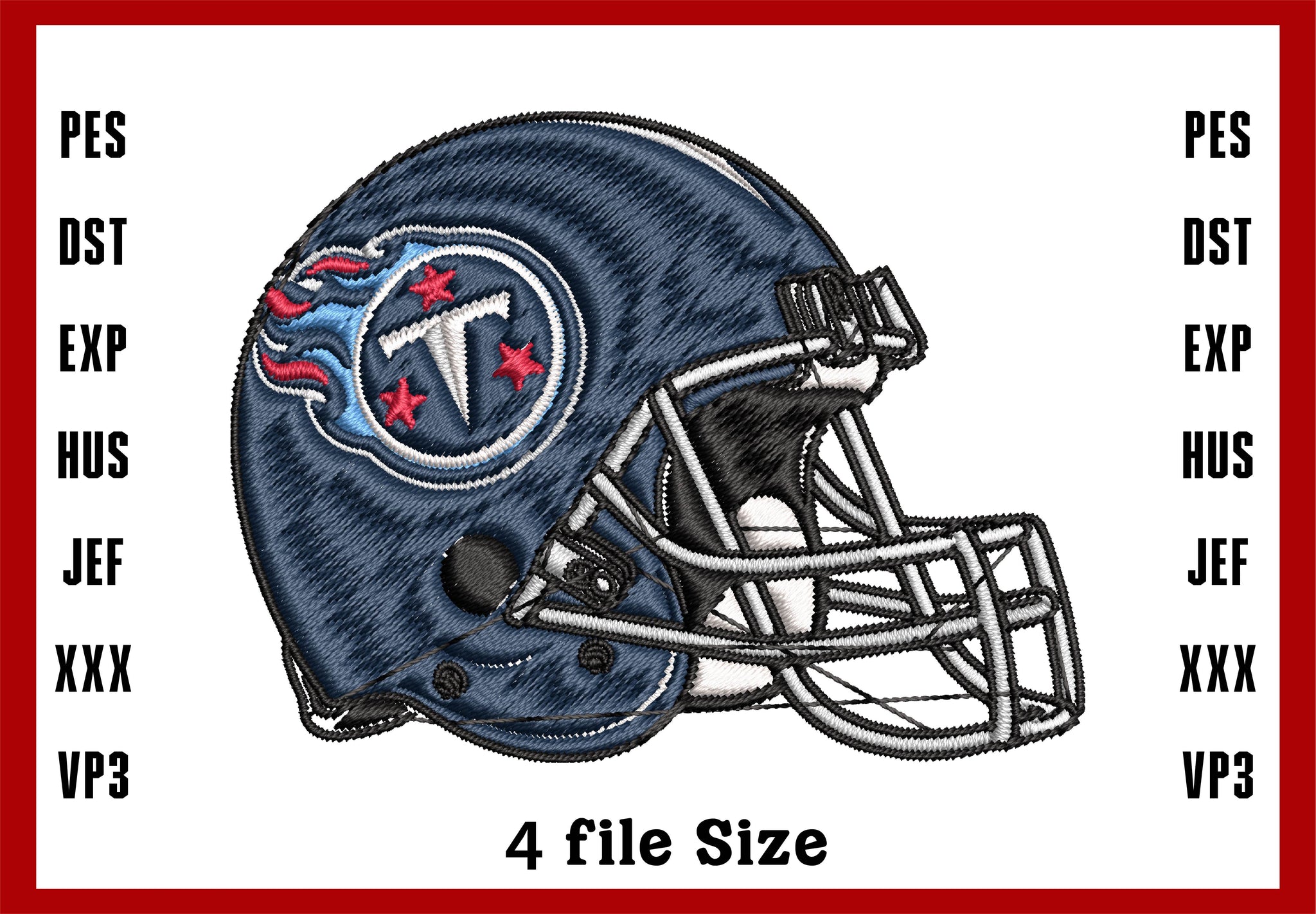 Tennessee Titans Helmet Embroidery, Tennessee Titans Logo Embroidery, NFL football embroidery, Machine Embroidery Design, 4 File sizes- Instant Download & PDF File