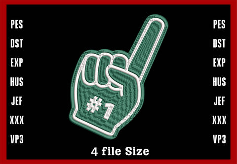 No 1 New York Jets Logo Embroidery, NFL football embroidery, Machine Embroidery Design, 4 File sizes- Instant Download & PDF File