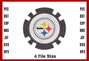 Pittsburgh Steelers Logo Embroidery, NFL football embroidery, Machine Embroidery Design, 4 File sizes- Instant Download & PDF File