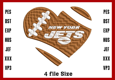 New York Jets Logo Embroidery, NFL football embroidery, Machine Embroidery Design, 4 File sizes- Instant Download & PDF File