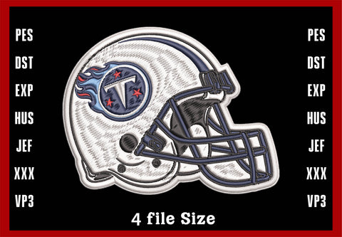 Tennessee Titans Helmet Embroidery, NFL football embroidery, Machine Embroidery Design, 4 File sizes- Instant Download & PDF File