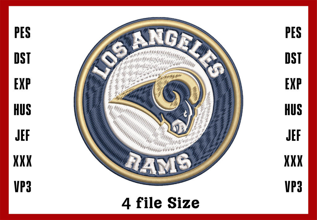 Los Angeles Rams Logo Embroidery, NFL football embroidery, Machine Emb ...