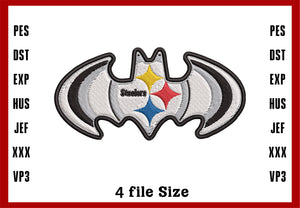 Pittsburgh Steelers Logo Embroidery, NFL football embroidery, Machine Embroidery Design, 4 File sizes- Instant Download & PDF File