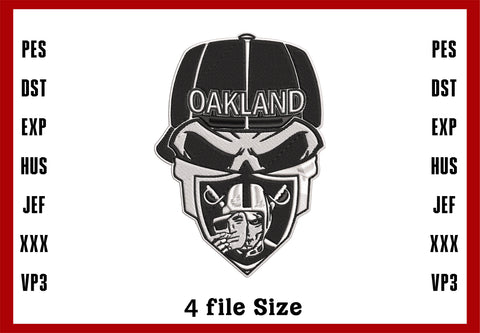 Oakland Raiders Embroidery, Las Vegas Raiders Logo Embroidery, NFL football embroidery, Machine Embroidery Design, 4 File sizes- Instant Download & PDF File