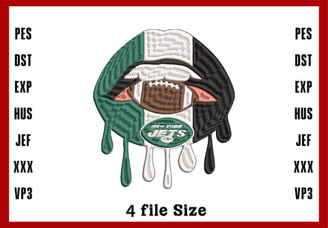 New York Jets Logo Embroidery, NFL football embroidery, Machine Embroidery Design, 4 File sizes- Instant Download & PDF File