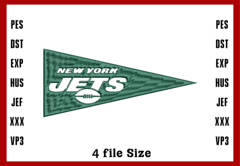 New York Jets Logo Embroidery, NFL football embroidery, Machine Embroidery Design, 4 File sizes- Instant Download & PDF File