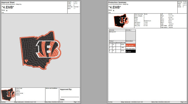Cincinnati Bengals logo embroidery designs, Machine Embroidery Design, 4 File sizes- Instant Download & PDF File