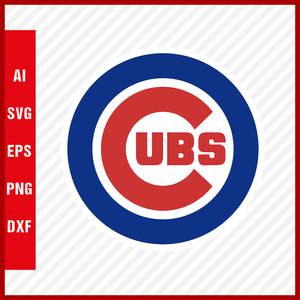 Chicago Cubs Logo MLB Svg Cut Files Baseball Clipart