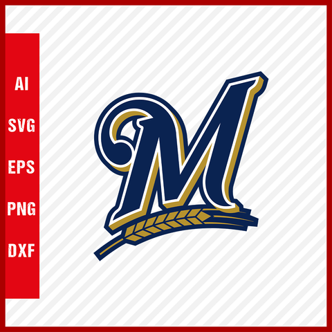 Milwaukee Brewers Logo MLB Svg Cut Files Baseball Clipart