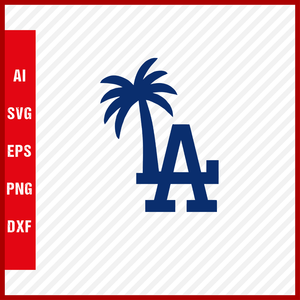 Los Angeles Dodgers Logo MLB Svg Cut Files Baseball Clipart