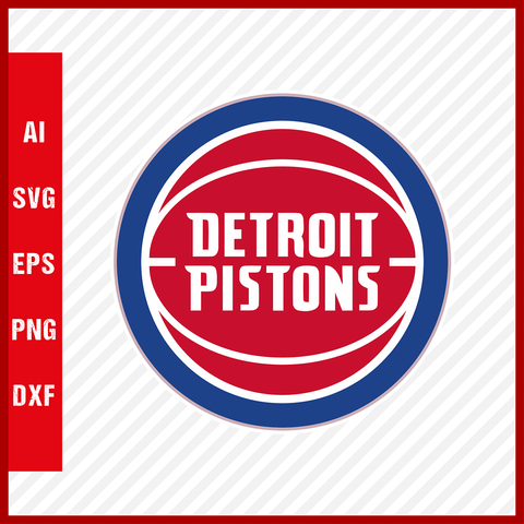 NBA Detroit Pistons Logo Basketball Team Svg Cut Files Basketball Clipart