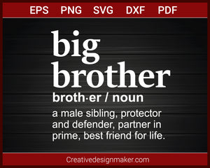 Promoted To Big Brother T-shirt SVG PNG DXF EPS PDF Cricut Cameo File Silhouette Art, Designs For Shirts