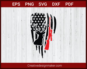 Distressed American Flag SVG Cricut Silhouette DXF PNG EPS Cut File