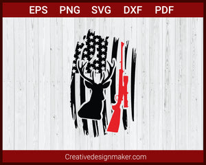 Distressed American Flag SVG Cricut Silhouette DXF PNG EPS Cut File