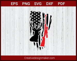 Distressed American Flag SVG Cricut Silhouette DXF PNG EPS Cut File