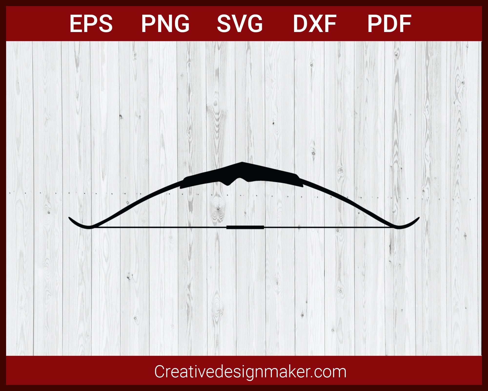Hunting Bow SVG Cricut Silhouette DXF PNG EPS Cut File