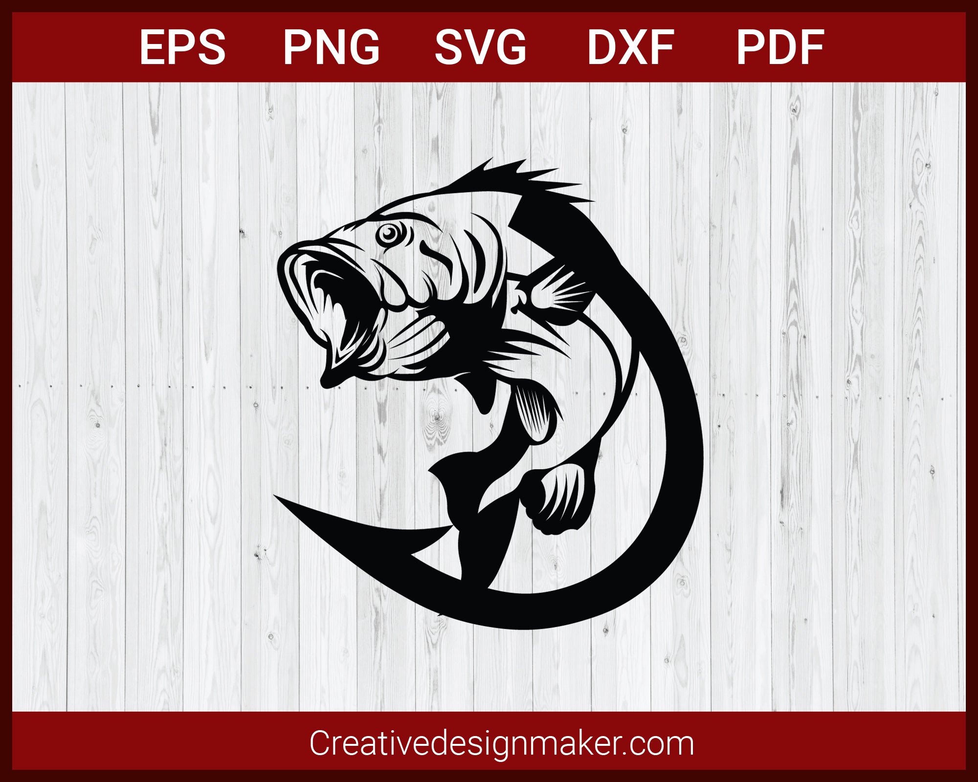 Fishing Hook, Fish SVG Cut File For Cricut Silhouette EPS PNG