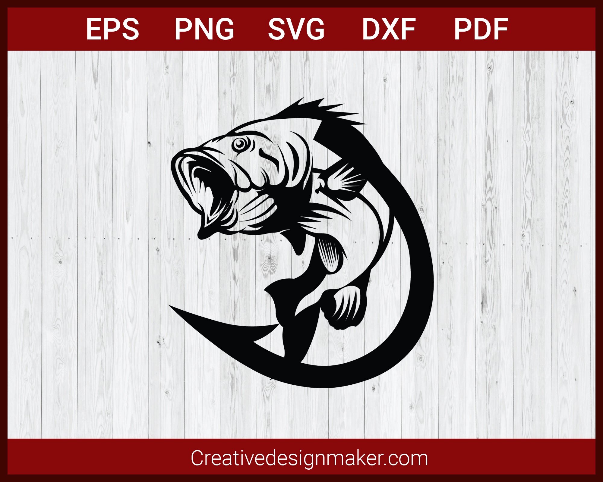 bass fish hook svg Fishing Hook, Fish SVG Cut File For Cricut Silhouette EPS PNG – Creativedesignmaker