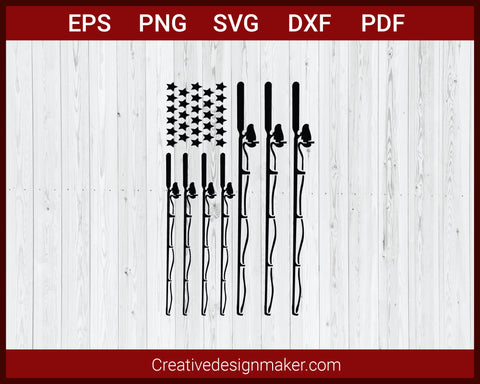 Fishing Hunting, Fishing USA Flag SVG Cricut Silhouette DXF PNG EPS Cut File