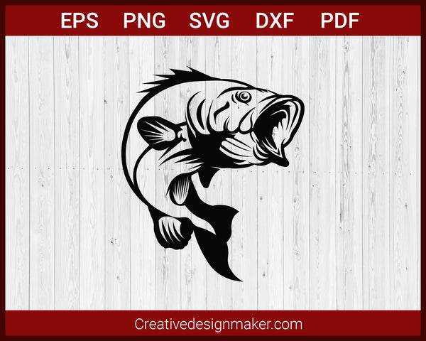 Bass Fishing US Flag T-shirt Fishing SVG  creative design maker –  Creativedesignmaker