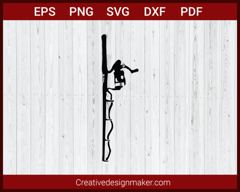 Fishing Rod, Fishing Pole SVG Cricut Silhouette DXF PNG EPS Cut File