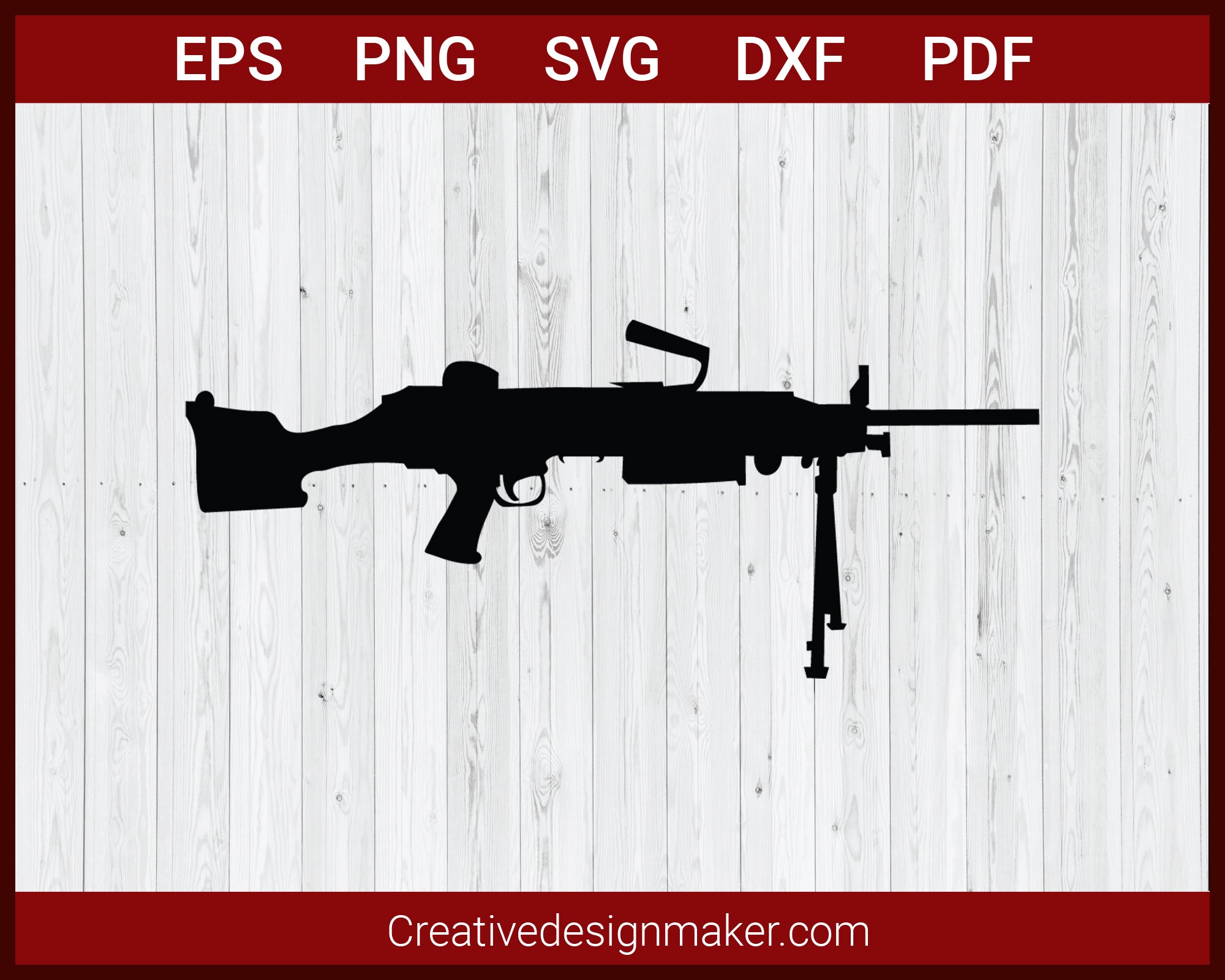 Gun SVG Cricut Silhouette DXF PNG EPS Cut File