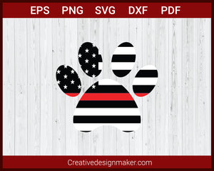 Mickey Fire Dept US Flag SVG Cricut Silhouette DXF PNG EPS Cut File