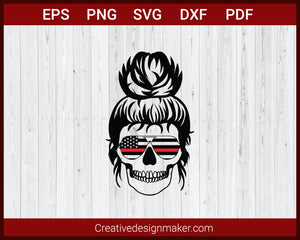 Skull Mom T-shirt svg Cut File For Cricut Silhouette eps png dxf Printable Files