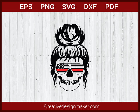 Skull Mom T-shirt svg Cut File For Cricut Silhouette eps png dxf Printable Files