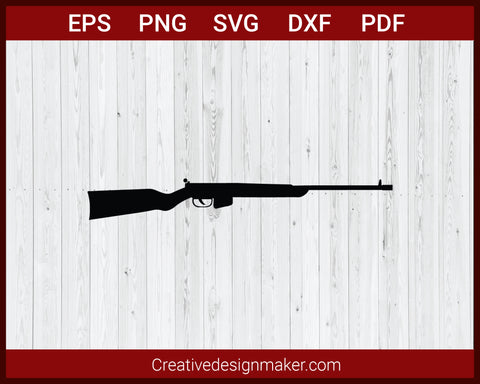 Shotgun Shooting Gun Rifle SVG Cricut Silhouette DXF PNG EPS Cut File