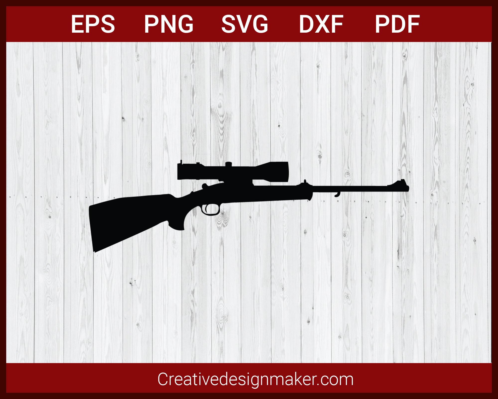 Machine Gun, Sniper Rifle, Gun Barrel-Ar 15 SVG Cricut Silhouette DXF PNG EPS Cut File