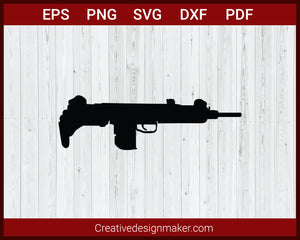 AR-15 Gun, AR15 Rifle SVG Cricut Silhouette DXF PNG EPS Cut File