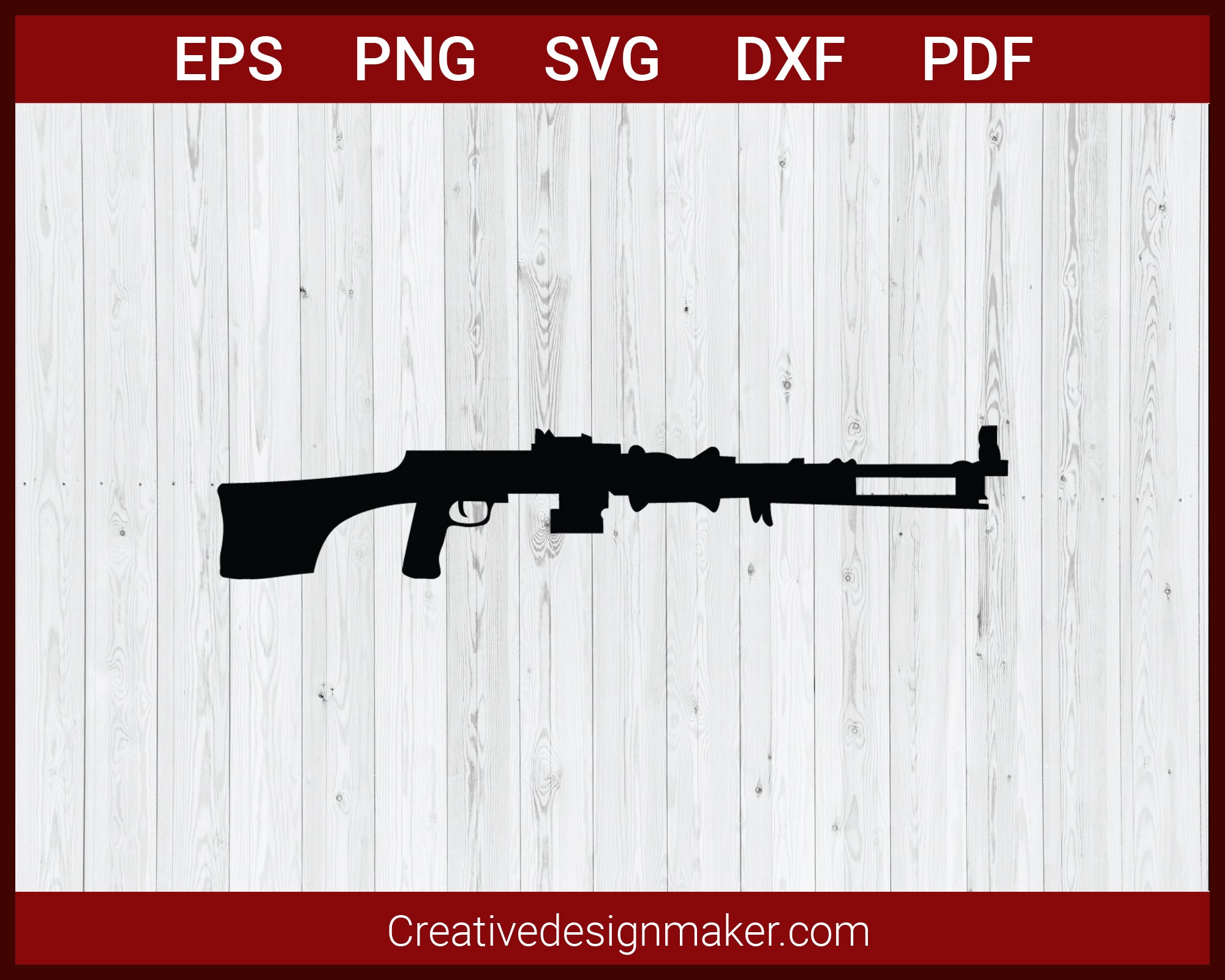 Machine Gun, Sniper Rifle, Gun Barrel-Ar 15 SVG Cricut Silhouette DXF PNG EPS Cut File